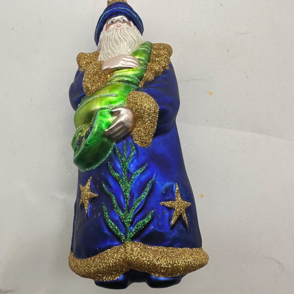 1999 Patricia Breen‎ Poseidon Santa Deep Sea Blue 6.7" Ornament CATZ